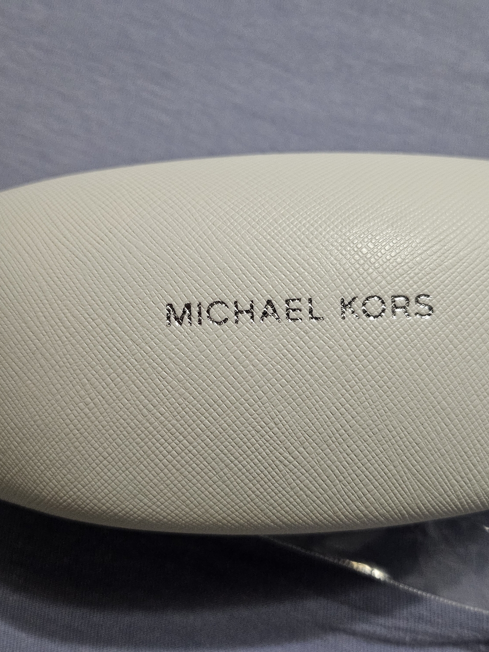 Michael Kors Cream Textured Sunglasses With Case